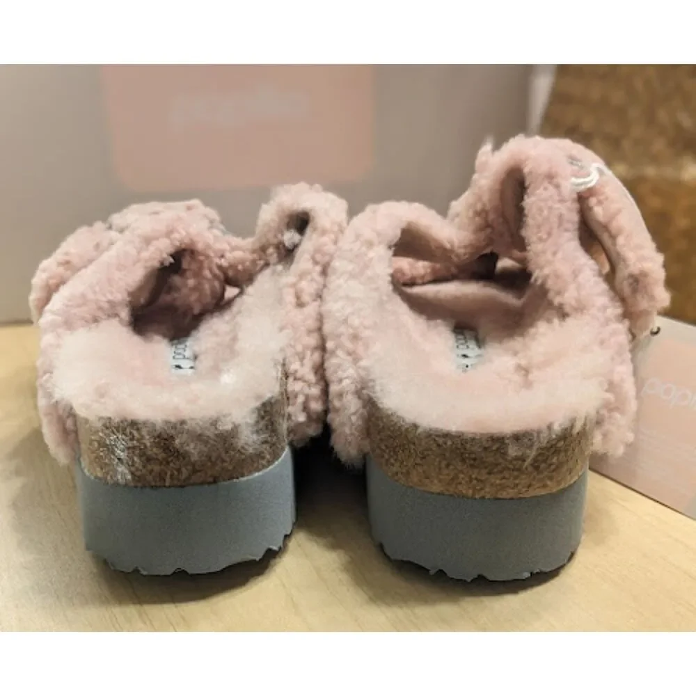 Birkenstock Arizona Crystal Rose Big Buckle Teddy Shearling Sandal EU 40 NIB